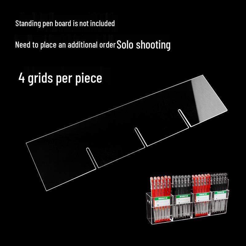 Acrylic Price Tag Display & Pen Holder Stand for Stationery Stores