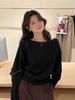 A New Autumn Sweater for Women, A One-shoulder Knitted Sweater with A Loose, Laid-back and High-end Off-the-shoulder Look