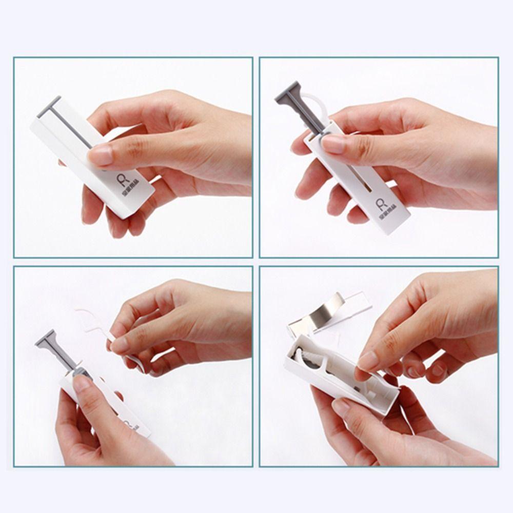 Dust-proof Interdental Cleaning Tool Portable Floss Dispenser Automatic Dental Floss Men