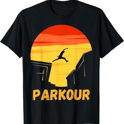 Love Parkour Men Gifts for Boys_ Kids_ Women T Shirt - Men's Summer Cotton Graphic Tee
