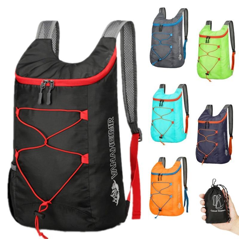 Rucsac Multifuncțional de Exterior Pliabil, Densitate Mare, Ușor, Impermeabil, Fabricat din Nailon, Geantă Sport pentru Camping, Drumeții, Călătorii
