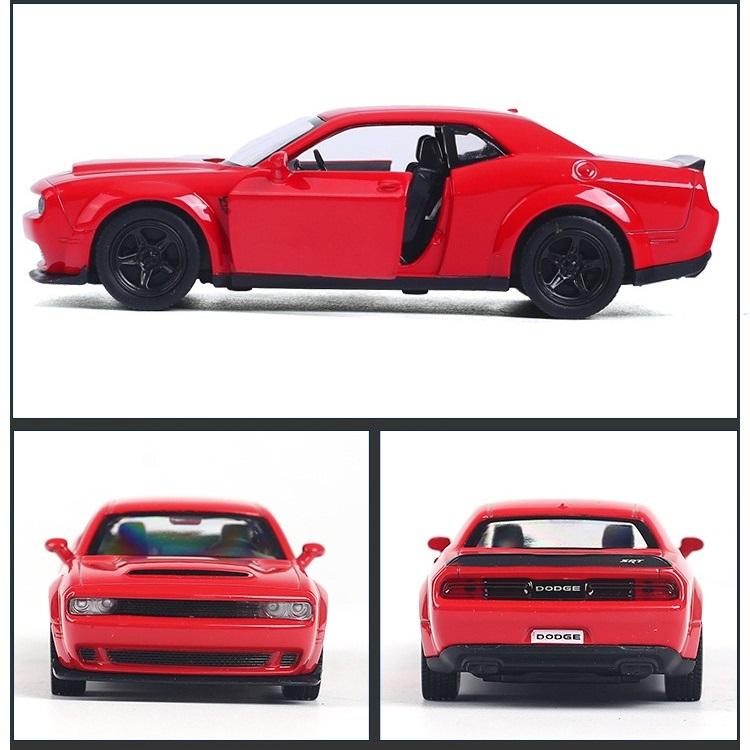 Dodge Challenger SRT Demon Süper Araba 5 İnç Metal Araba Simülasyon Diecast & Oyuncak Araç RMZ city 1:Çocuklar İçin 36 Alaşım Model Hediyesi