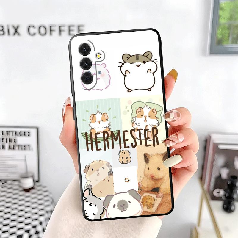 Cartoon Cute Hamster Soft Phone Case for Samsung A17 A37 A57 A16 A26 A36 A56 A15 A25 A35 A55 A14 A24 A34 A54 A13 A23 A33 A53 A52