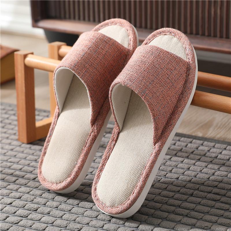 

Linen slippers household women s summer couple home cotton and linen cloth cool slippers indoor four seasons deodorant spring and autumn men 36-37 (suitable for 35-36 yards feet)