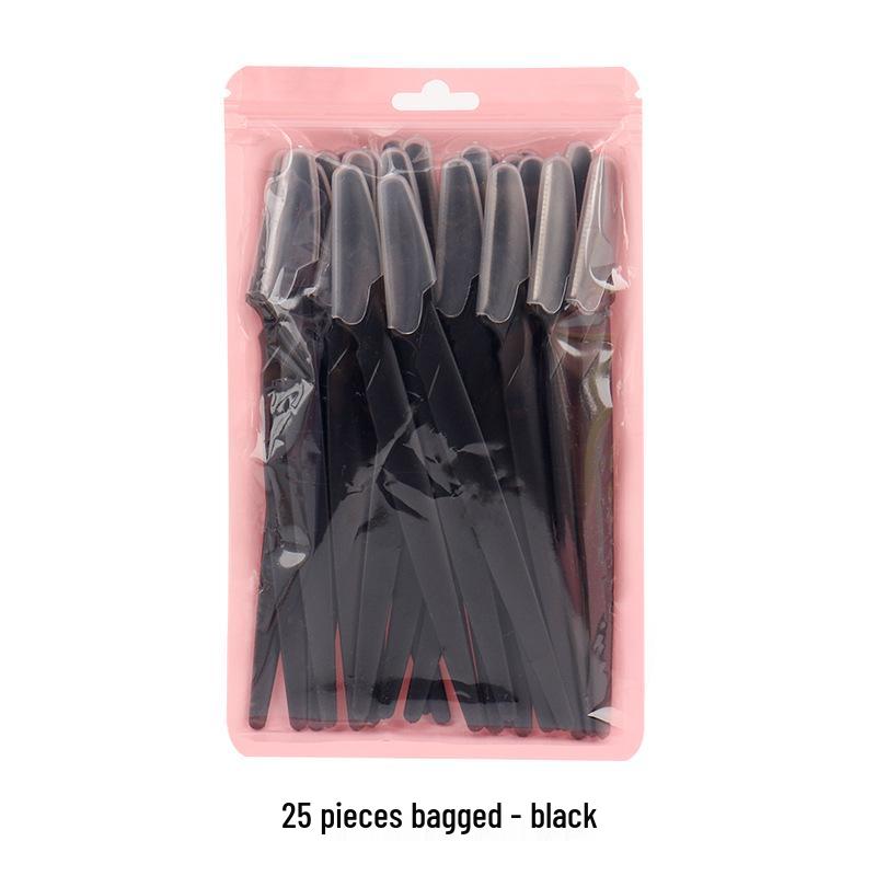 New Stainless Steel Eyebrow Razor: Straight Handle Trimmer for Precise Hair Removal.