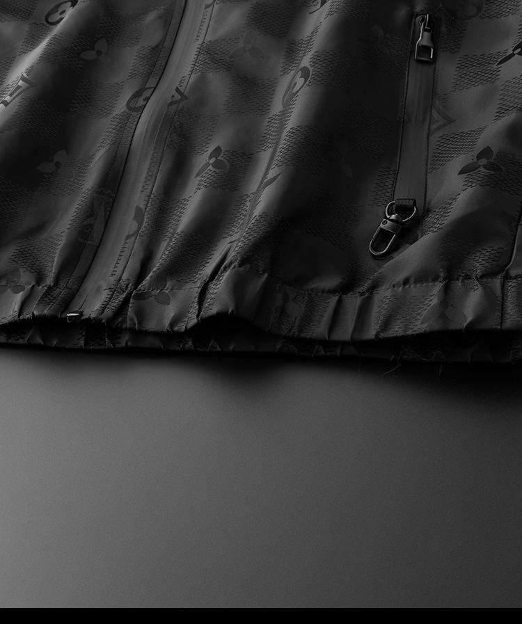 2025 Trendige Europäische Herren Jacquard Kapuzenjacke - Dunkles Muster Freizeitmantel