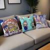 Cartoon L-Labubu Pillow Anime Pillow Sofa Bed Head Pillow Cover Cushion Cover 45X45 Cm Fashion