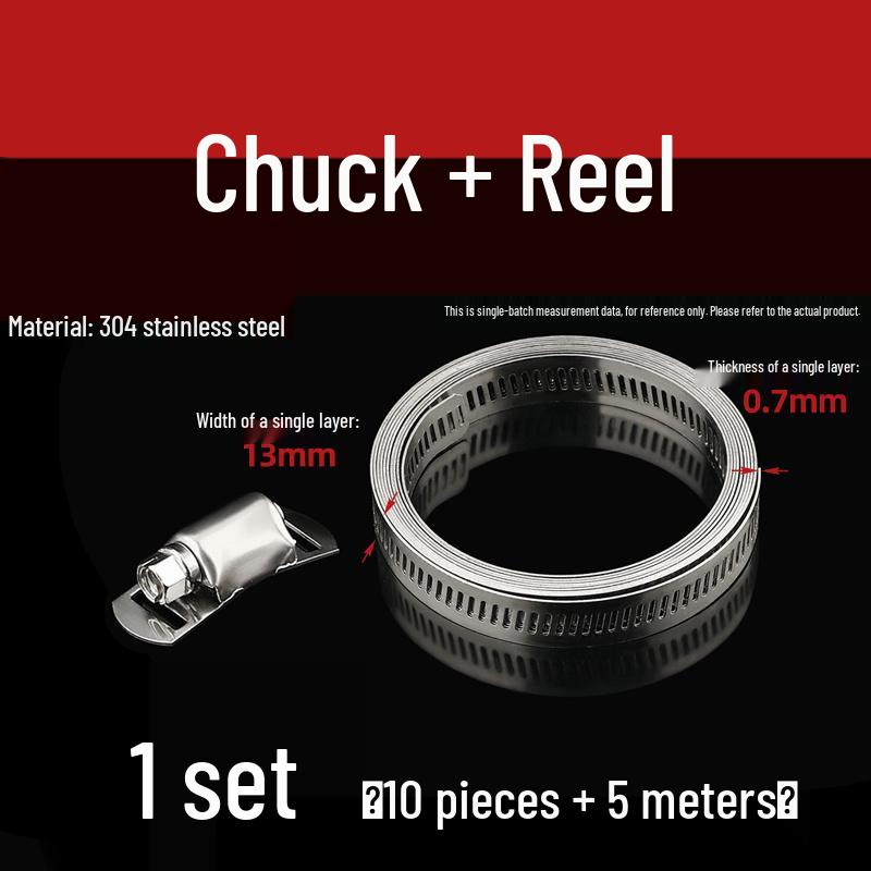 Large 304 Stainless Steel Hose Clamp Band for DIY Pipes