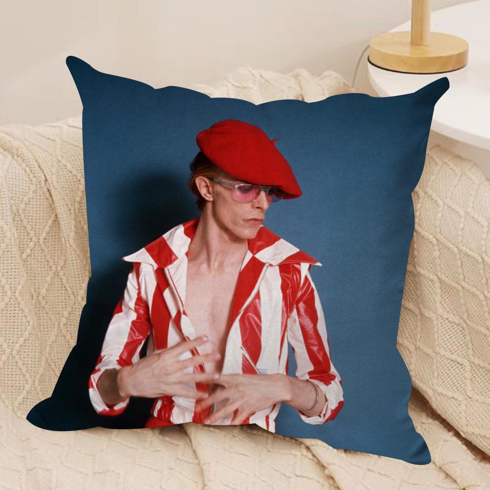 

David BBowie Cushion Cover Soft Plush Fabric DoubleSided Printed Sofa Cushion Cover for All Seasons Home Decor Gift 30x30cm