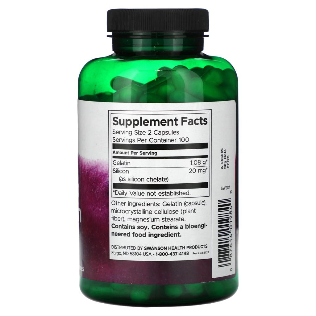 Gelatin & Silicone, 200 Capsules