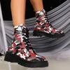 Fashion Plus Size Platform Modern Boots 2024 Shoes Female Ankle Women's Boots Women Mixed Colors Round Toe Med Heel Lace-up Shoes Women