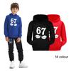 5391 Boys Girls Steal a Brainrot 67 Printed Cotton Fashion Long Sleeves Hoodies
