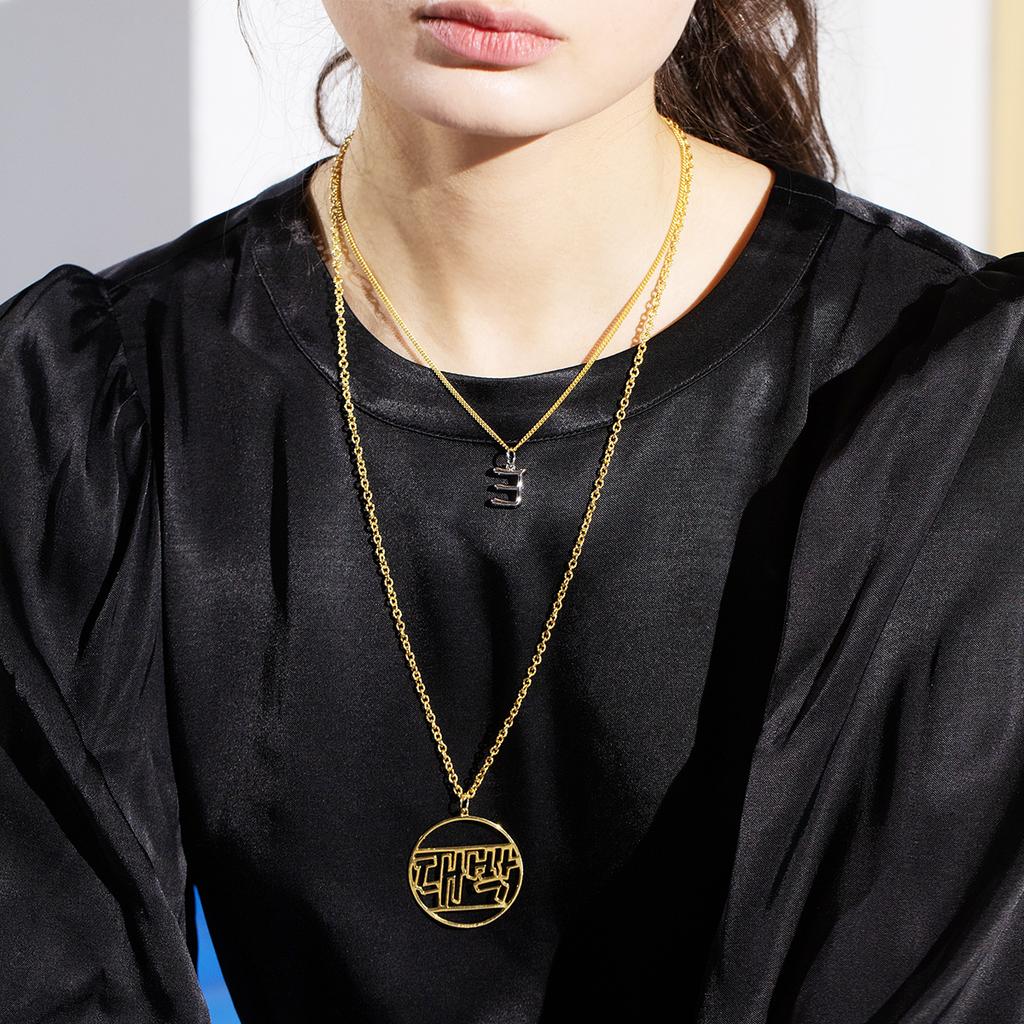 Mezmic Daebak 925 18K Gold Plated 925 Sterling Silver Necklace _62.5Cm