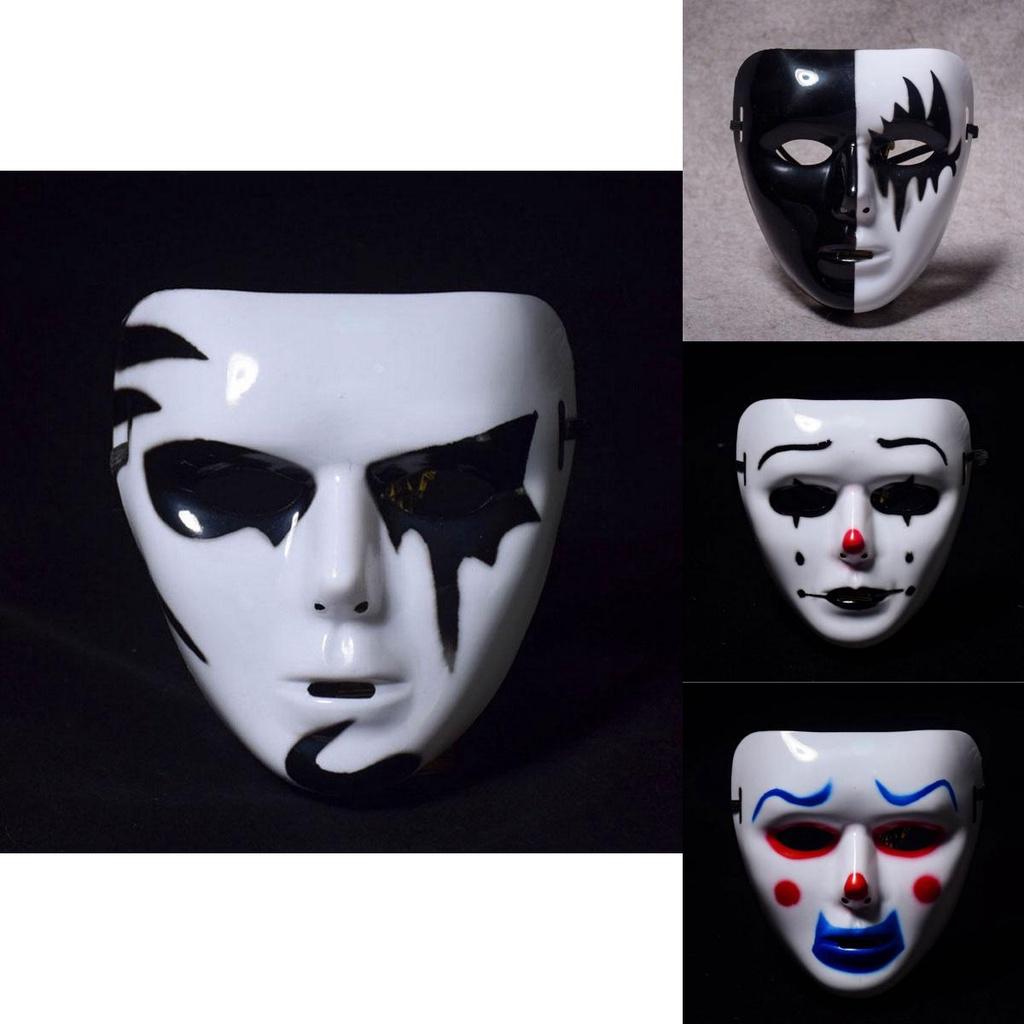 White Plastic Devil Mask For Halloween Costume Party And Cosplay Events