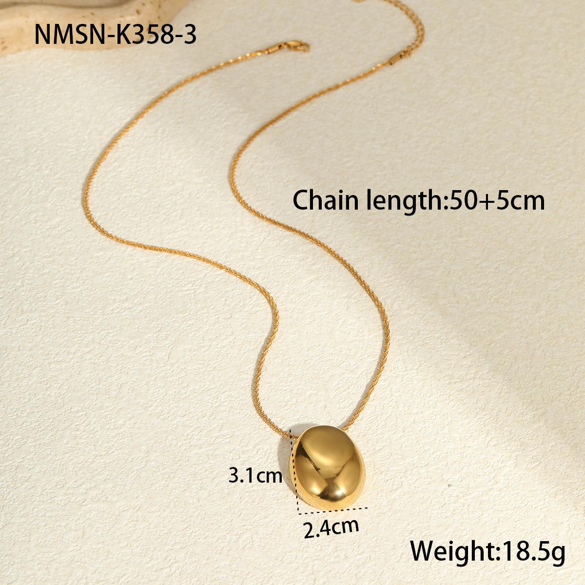 GEMCHIC Women s Long Sweater Chain Necklace 18K Gold Plated Geometric Pendant Stainless Steel Jewelry