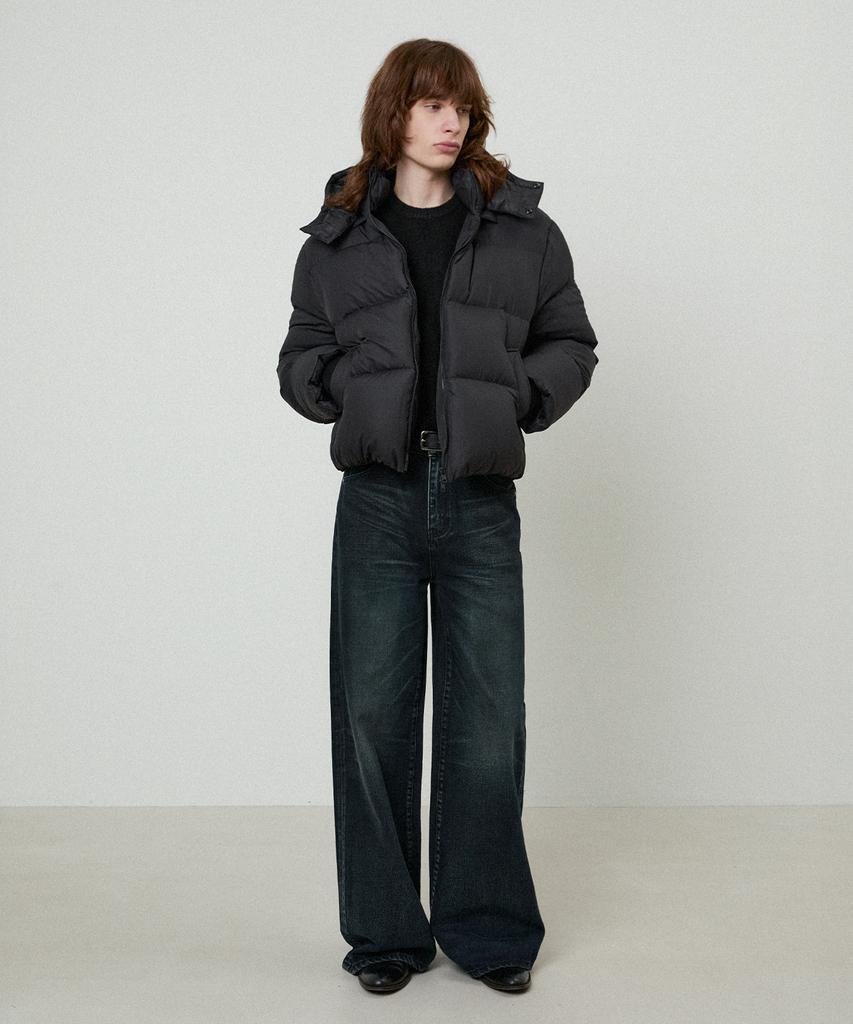 Lmood Glow Hoodie Duck Down Puffer Jacket Black