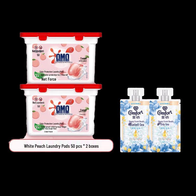 OMO White Peach Laundry Gel Beads with Scent Boosters