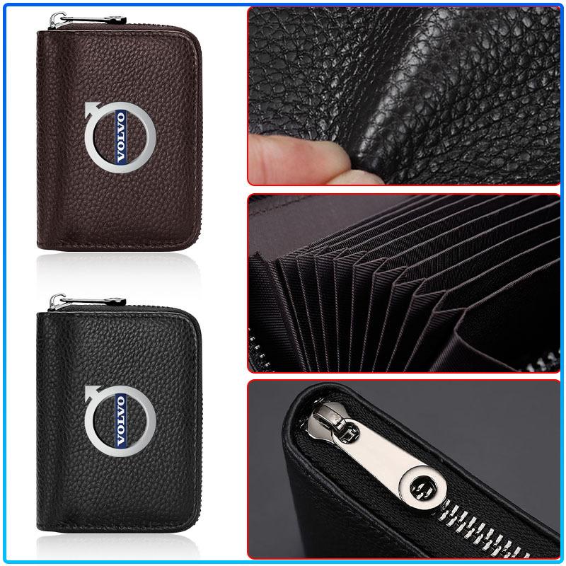 Driver License Holder Card Bag Driving ID Passport Card Wallet Sticker For Volvo 240 C70 S40 S50 S60 S70 S80 S90 V40 V50 V60 V90 XC40 XC60 XC90