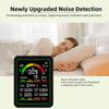 9-in-1 Luftqualitätsmonitor Kohlendioxid Lufttester Temperatur-/Feuchtigkeitsmesser Lärm-/CO2-/TVOC-/AQI-/C6H6-/HCHO-/CO-Detektor