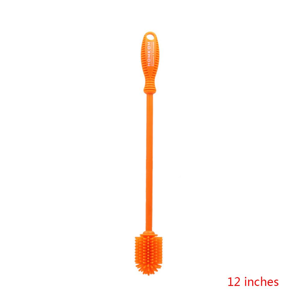 Silicone Bottle Brush Long Handle Water Bottle Cleaning Brush Vase Glassware Cup Brush Cleaner