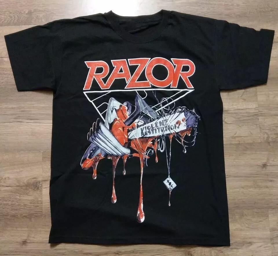 Винтаж RAZOR VIOLENT RESTITUTION Футболка Унисекс S-5XL Унисекс Футболка XXL