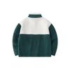 Anta Color Block Zipper Stand Collar Fleece Jacket Women Jackets Stone-White Bay-Green 162348725-1