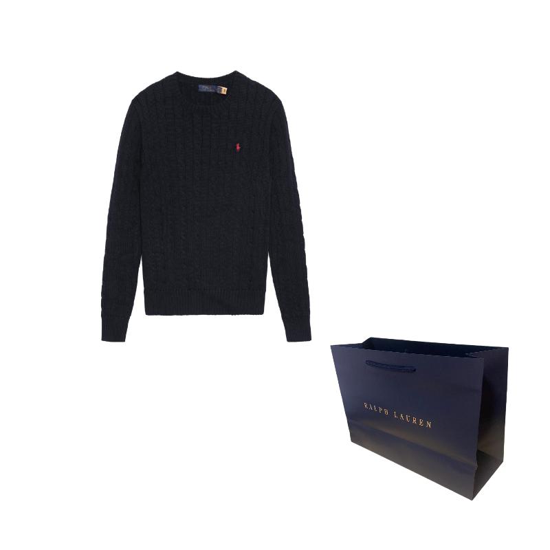 Polo Ralph Lauren Logo Embroidered Cable Knit Jumper 710775885-001
