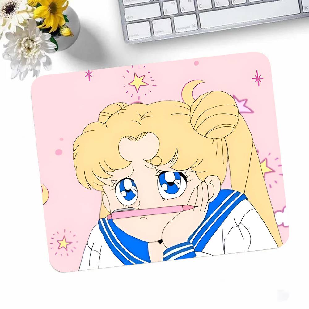 Anime Mousepad Small LockEdge Mouse Pad For Gamers Computer Desk Pad Rectangular S-Sailors Moons Anti-slip Rubber
