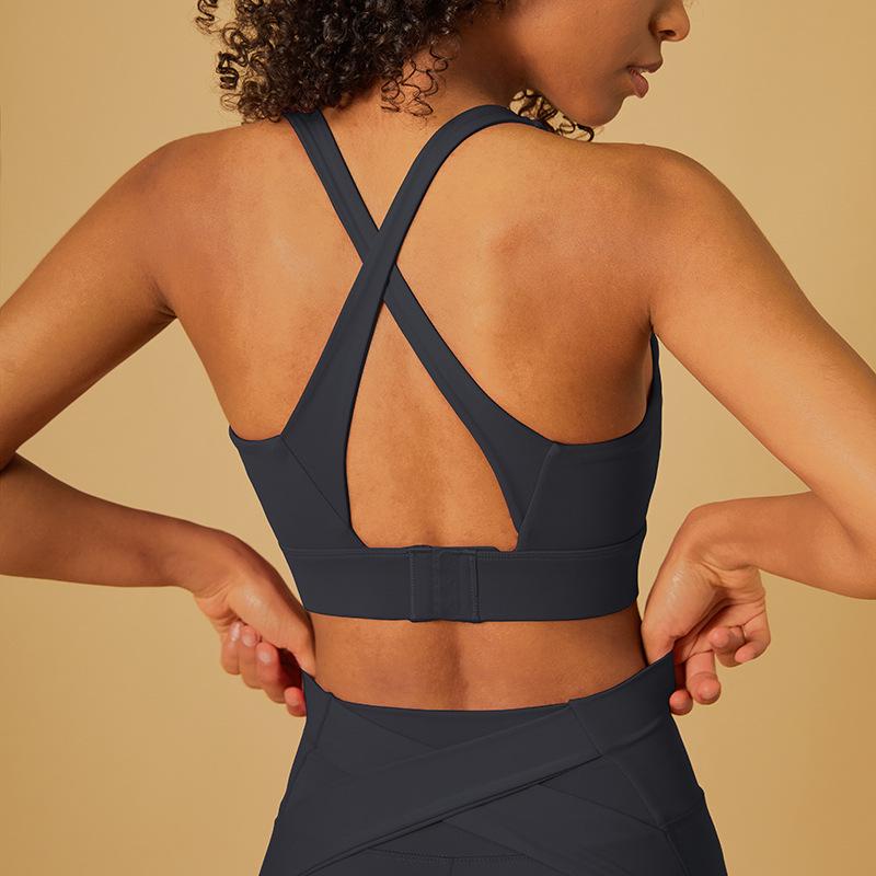 Women's Shockproof Athletic Bra - Cross-border Beautiful Back Design for Running and Yoga
