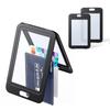 Cute Double Sided Transparent ID Card Holder Waterproof Name Badge Horizontal Id Badge Holder for Work School Clear Plastic