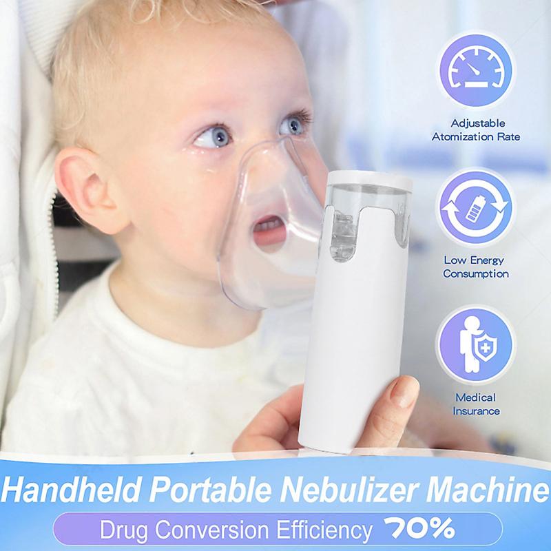 Home Medical Portable Handheld Nebulizer Children'S Silent Bilateral Ultrasonic Micro-Mesh Nebulizer