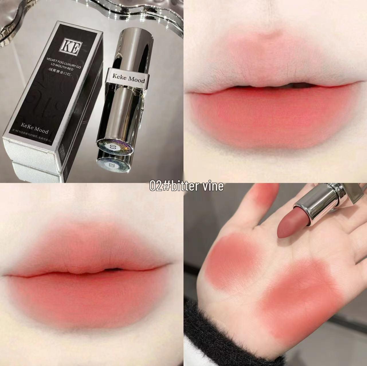 

Keke Mood Velvet Matte Luxury Gold Lipstick - Нелипкая, Не отпечатывающаяся, Отбеливающая, Увлажняющая формула. 3.5g