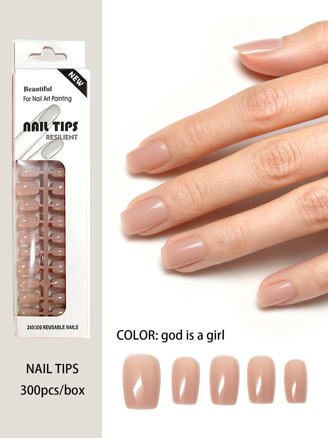 Unpolished Strip-Shaped Wearable Nail Art Tips