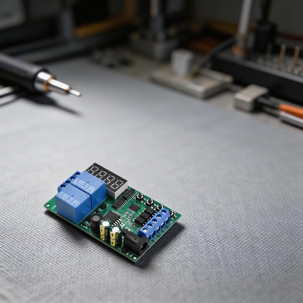 For Motor Forward Reverse Controller Relay Module for DC 5-24V For Motors with Adjustable Delay 0.1s-9999min and 3 Input Ports