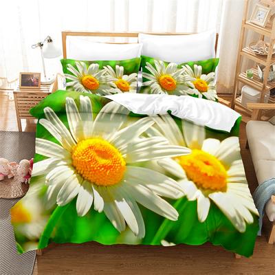 Gänseblümchen Schmetterling Bettwäsche Set Reizvoller Kinder Bettbezug Jungen, Bettbezug Mädchenzimmer Wunderschöne Bettwäsche King/Queen Bettbezug Set
