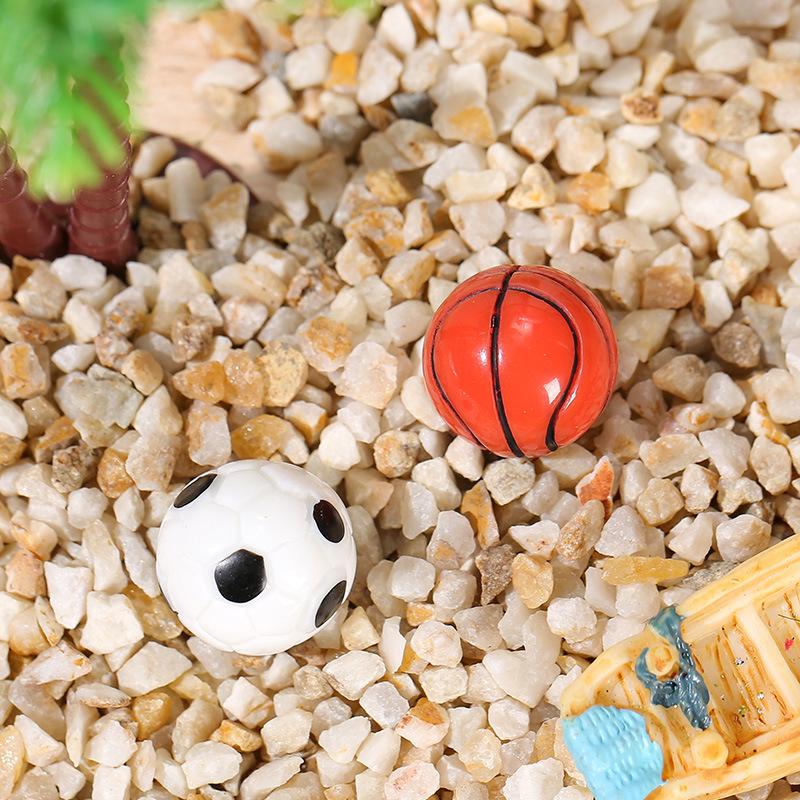 Moss Micro Landscape Mini Football & Basketball Resin Ornaments
