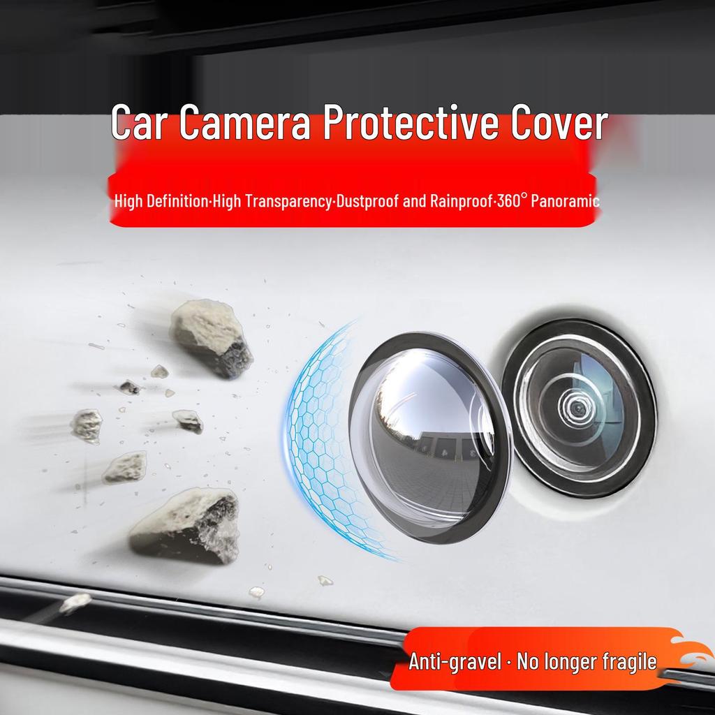 Universal Car Camera Protective Cover - 360° Reversing Lens Guard Against Sand and Stone Damage