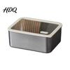 Heavy Duty Metal Storage Tins 304 Stainless Steel Food Containers with Glass Lids Leakproof Bento Lunch Box Leak Proof Kitchen Organizers Set,