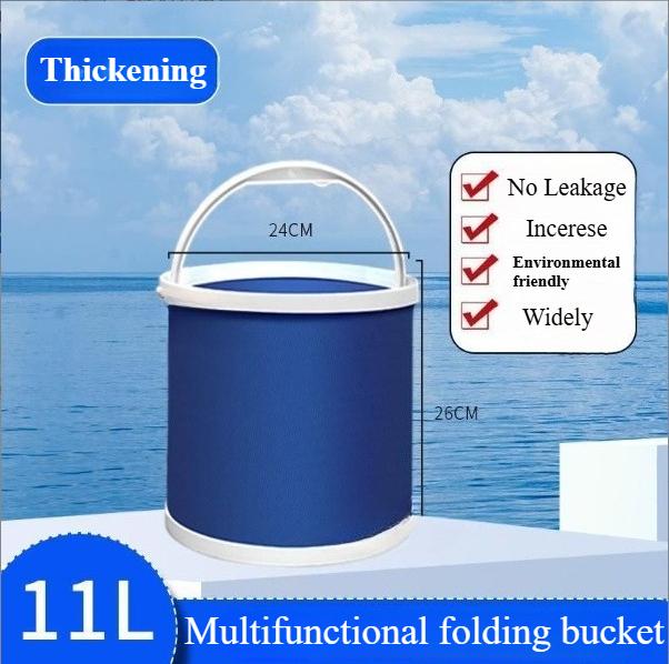 Multifunctional Folding Bucket Fishing Water Telescopic Cage Portable Car Wash Bucket Outdoor Trash Can Fishing Equipment