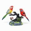 Parrot Figurine Detailed Statue Tropical with Branch Base for Collectors, Shelf,