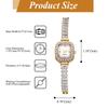 Cute, Sparkly Square Watch for Women: Analog, Waterproof, Antique Design, Alloy Strap, Square Watch, Fashion Accessory - Perfect Gift for Birthdays,