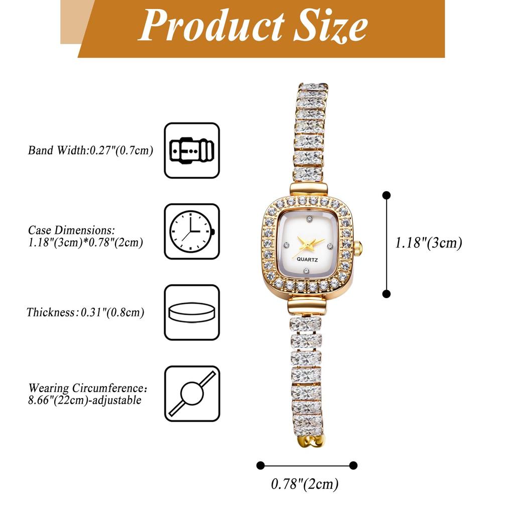 Cute, Sparkly Square Watch for Women: Analog, Waterproof, Antique Design, Alloy Strap, Square Watch, Fashion Accessory - Perfect Gift for Birthdays,
