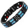 Yuyi Double Row Men's Carbon Fiber Magnet Bracelet - European and American Fashion.