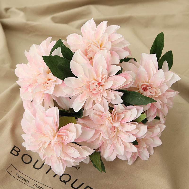 Artificial Dahlia Wedding Decor Flowers With Silk Material For Home And Event Use