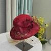 New Women's Summer Curled Mesh Visor Court Retro Elegant Lace Flower Travel Sunscreen Topper Tide