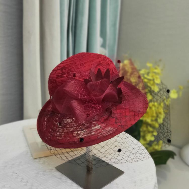 New Women's Summer Curled Mesh Visor Court Retro Elegant Lace Flower Travel Sunscreen Topper Tide