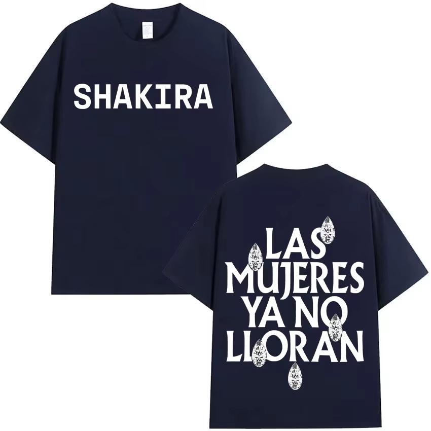 Singer Shakira Las Mujeres Ya No Lloran Graphics Casual Tshrit Fashion Short Sleeve Tshrits Aesthetic 2026 Spring Summer New Top
