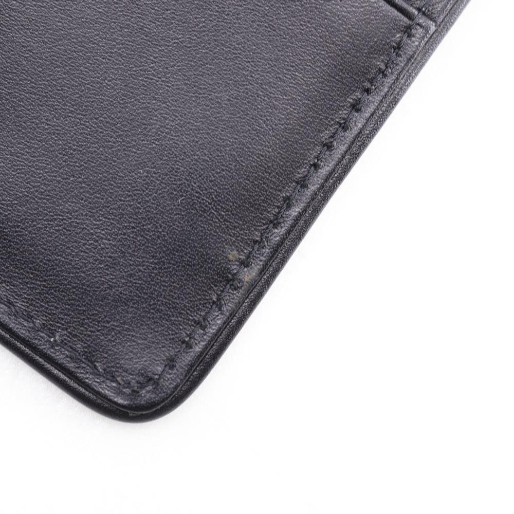 COACH logo Bi-Fold Wallet Gamaguchi black Calfskin Women Used