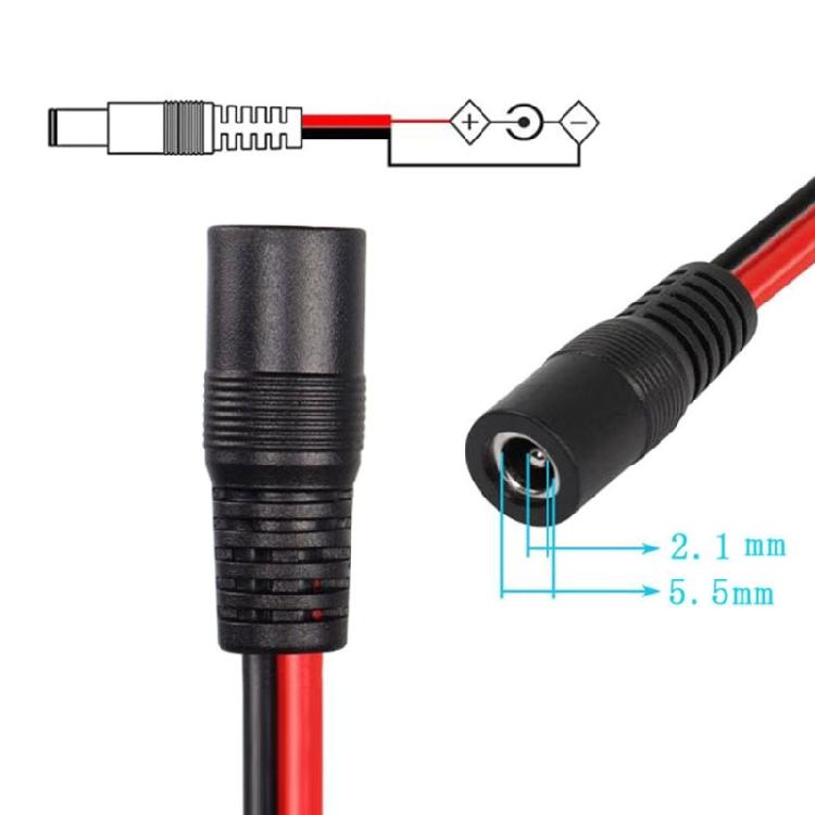 XT60I Female To 5.5x2.1mm Female Power Adapters Cable Converters Wire Plastic Texture Great for Drones Solar Generators