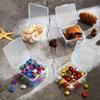 50 Stück Klare Klickdeckel Kunststoff-Aufbewahrungsboxen Stapelbarer Organizer Kleine Quadratische Boxen für Bastelbedarf Schmuck DIY Perlen Behälter Set